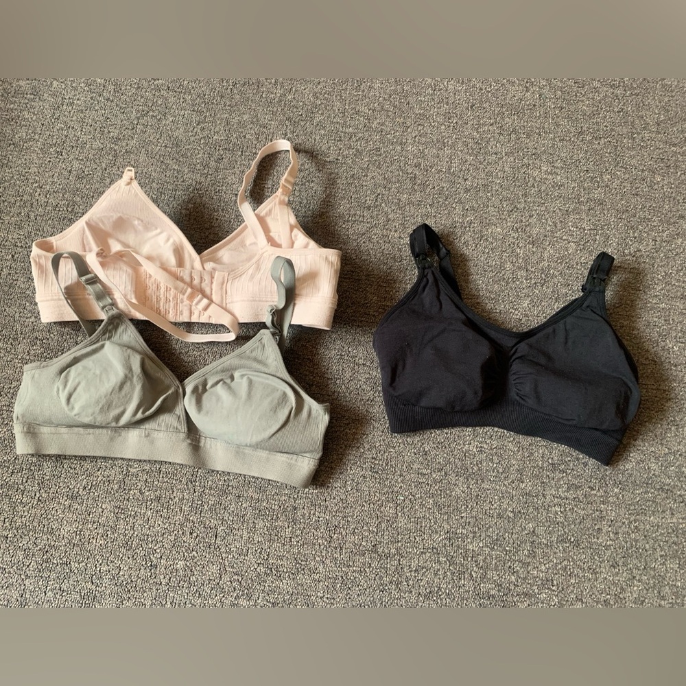 Wireless breastfeeding/pumping bras Black, Pink,Gray